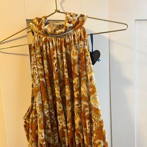 Velvet High Neck Tank Top